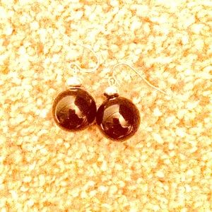 Black Beaded Earrings